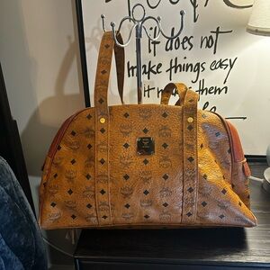 MCM Brown Studded Tote